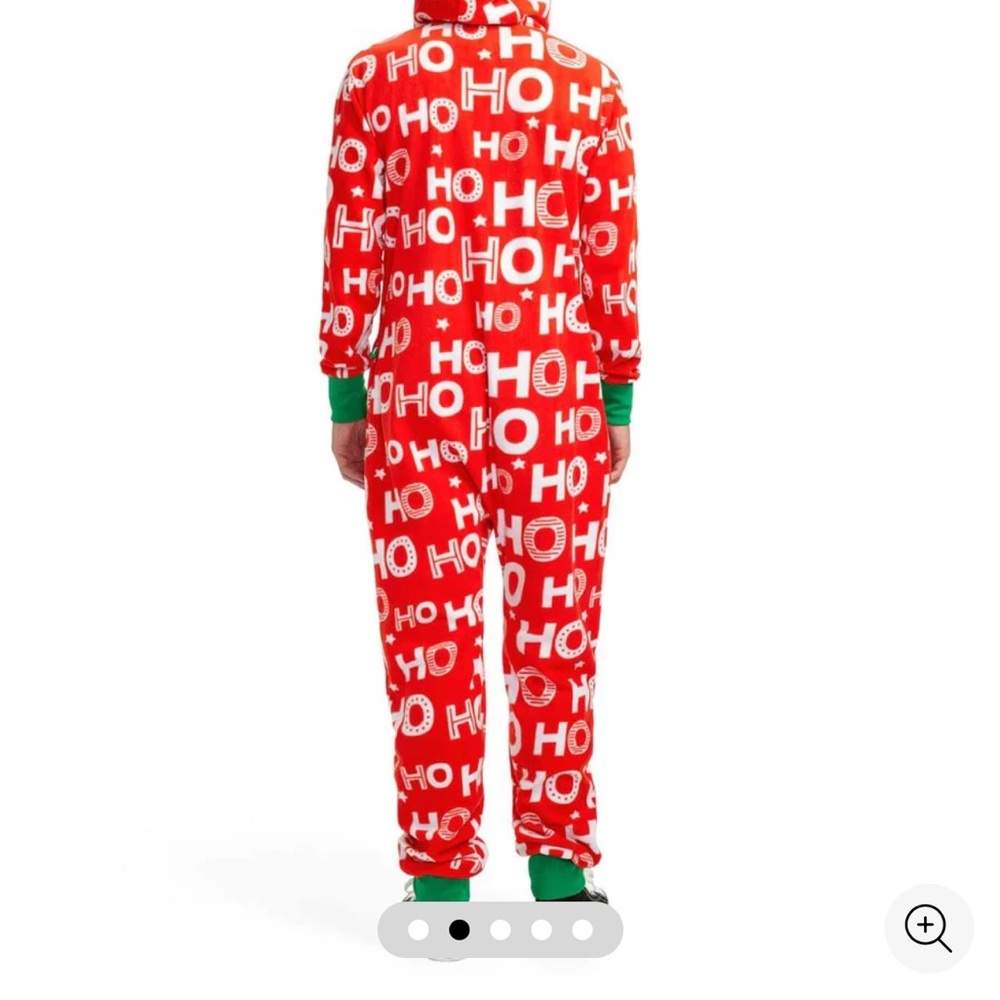 NEW🎅🏼 Adult Unisex Tipsy Elves Ho Ho Ho Christmas Jumpsuit Holiday Onesie - Picture 5 of 11